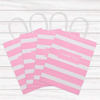 Recyclable Pink Kraft Paper Bag Custom Logo Gift Bag for Business Boutiques Parties and Weddings for Promotion Shopping Bag