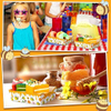 Packs Bee Party Supplies Set Birthday Decoration Disposable Paper Food Tray Paper Food Boat Carnival, Fair, Festival
