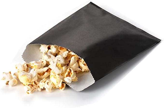 Flat Paper Treatment Bag Black Greaseproof Baking Cookie Paper Bag Candy Chocolate Pastry Oil-proof Paper Bga