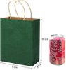 For Forest Green Kraft Paper Gift Bag Eco-Friendly Bulk Kraft Paper Bag for Birthday Party Craft or Supermarket Packaging