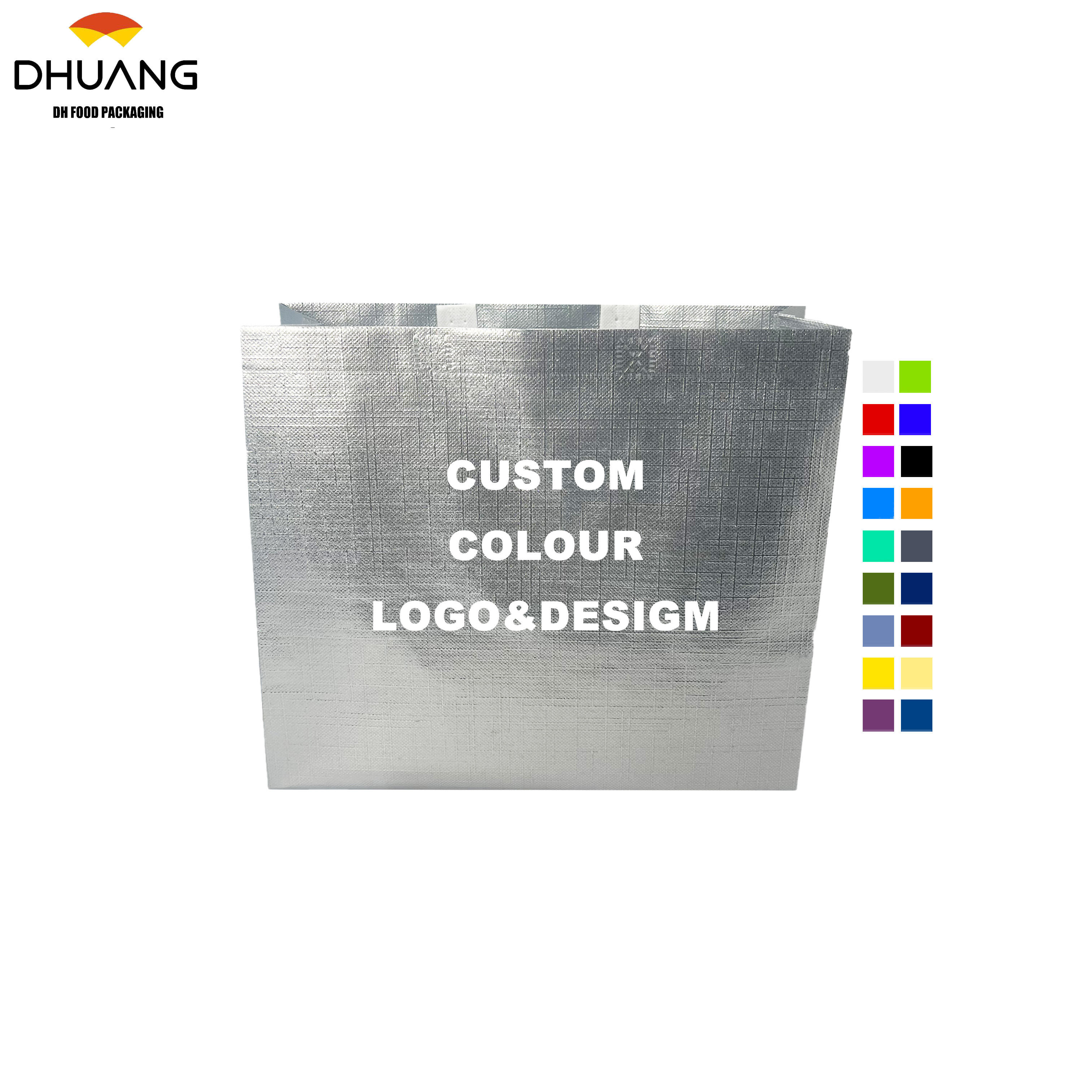 Laser-coated Aluminum Pure Color Non-woven Fabric Wholesale for Hand-held Gift Bags Custom Printing Available Shopping Bag