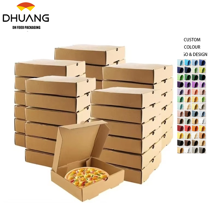 Kraft Corrugated Mini 6-inch Small Pizza Tote Takeaway Box Pizza Cake Cookies Food Custom Pizza Boxs