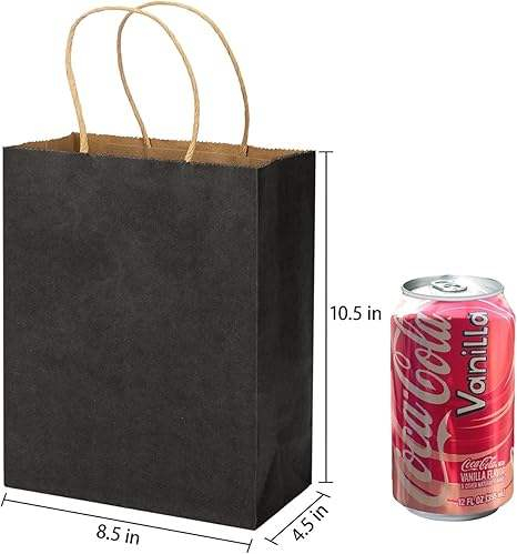 Elegant Black Premium Paper Gift Bag Luxurious High Quality Sturdy Construction for Birthday Party Special Occasions Sleek