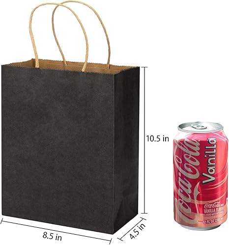 Elegant Black Premium Paper Gift Bag Luxurious High Quality Sturdy Construction for Birthday Party Special Occasions Sleek