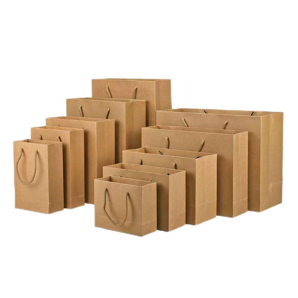 High Quality Biodegradable Eco-Customized Paper Bags for Food Storage Apparel Packaging Gift Wrapping Durable Plastic Variants
