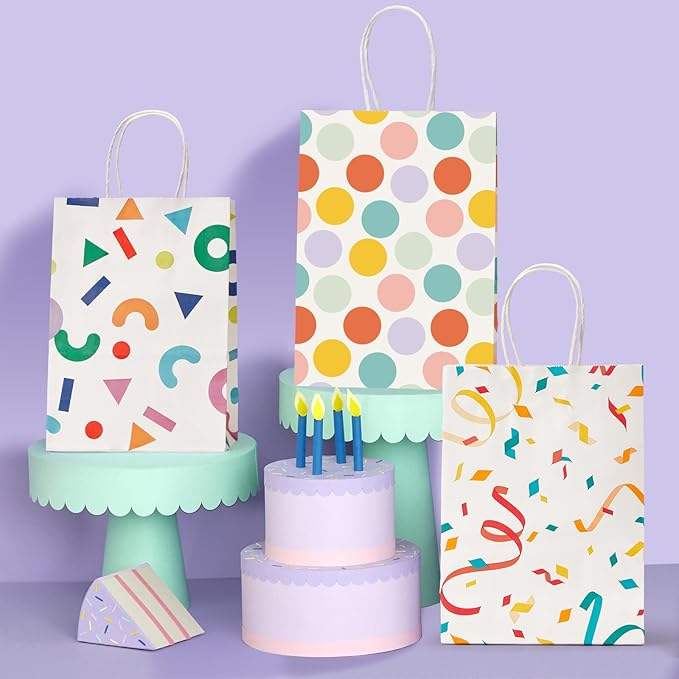 Gift Bag Paper Birthday Party Paper Shopping Color Retail Returnable Graduation Gift Custom Paper Bag