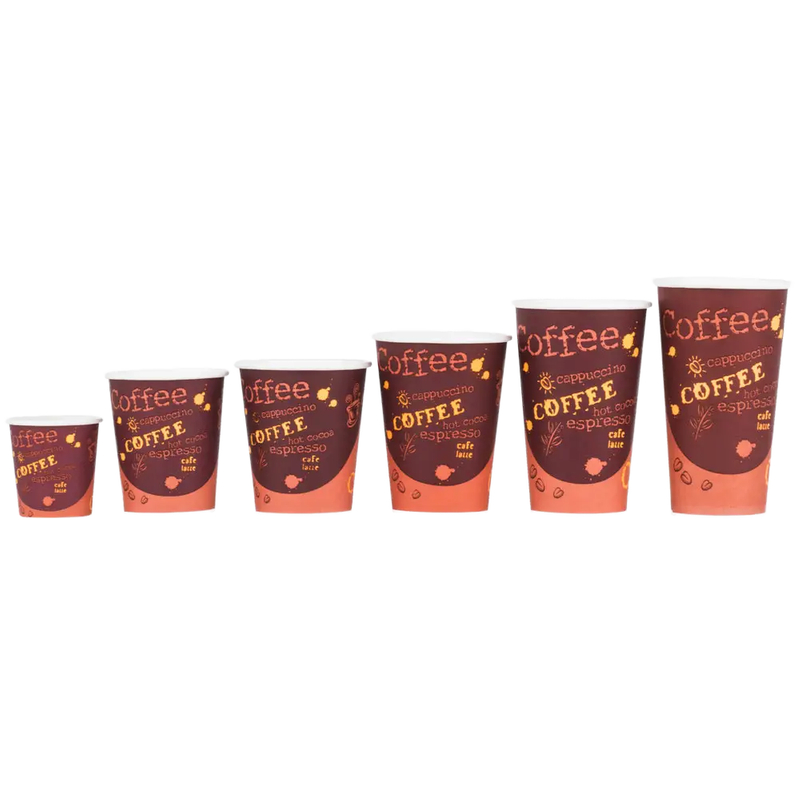 Wholesale Custom-made Double-wall and Single-wall Disposable Paper Cups for Hot Coffee Including Printing on the Cups Coffee Cup
