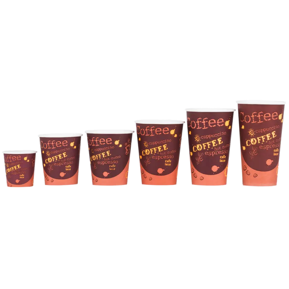 Wholesale Custom-made Double-wall and Single-wall Disposable Paper Cups for Hot Coffee Including Printing on the Cups Coffee Cup