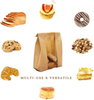 Window Bread Bag Paper Bag Biodegradable Baked Goods Storage Label Seal Sticker Custom Bread Bags