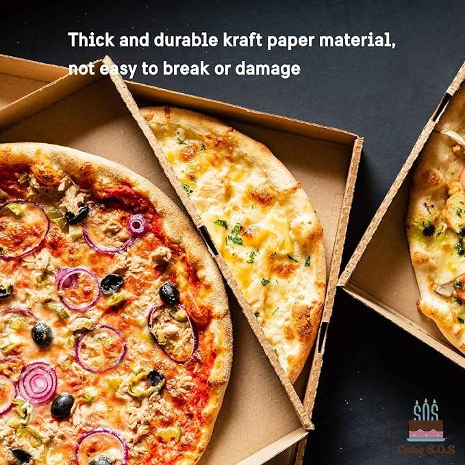 Kraft Corrugated Cardboard Pizza Boxes for Pizza Taco Cookies Custom Pizza Boxs