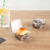 Hamburger Box Disposable Confeit Paper Takeout Box with Hinged Lid, Perfect for Mini Burgers or Desserts Food Box