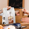 120 Large Bread Bags with Window 120 Sealable Sticker "clawed Yeast Paper Bread Bags for Baked Goods (brown) Custom Bread Bags
