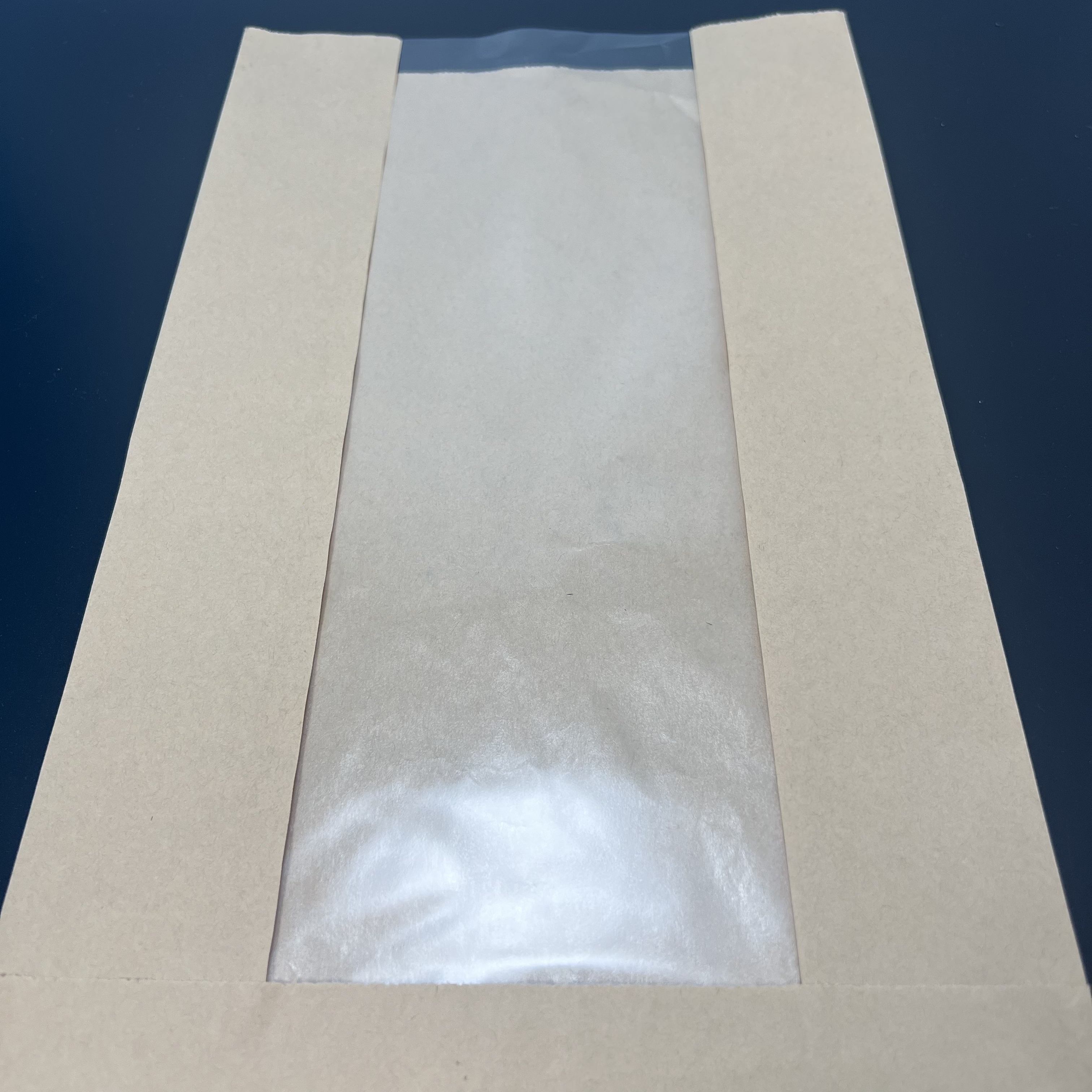 Customizable Food Grade Uncoated Greaseproof Kraft Paper Bag with Window Doughnut Bread Bag Oil-proof Paper Bag