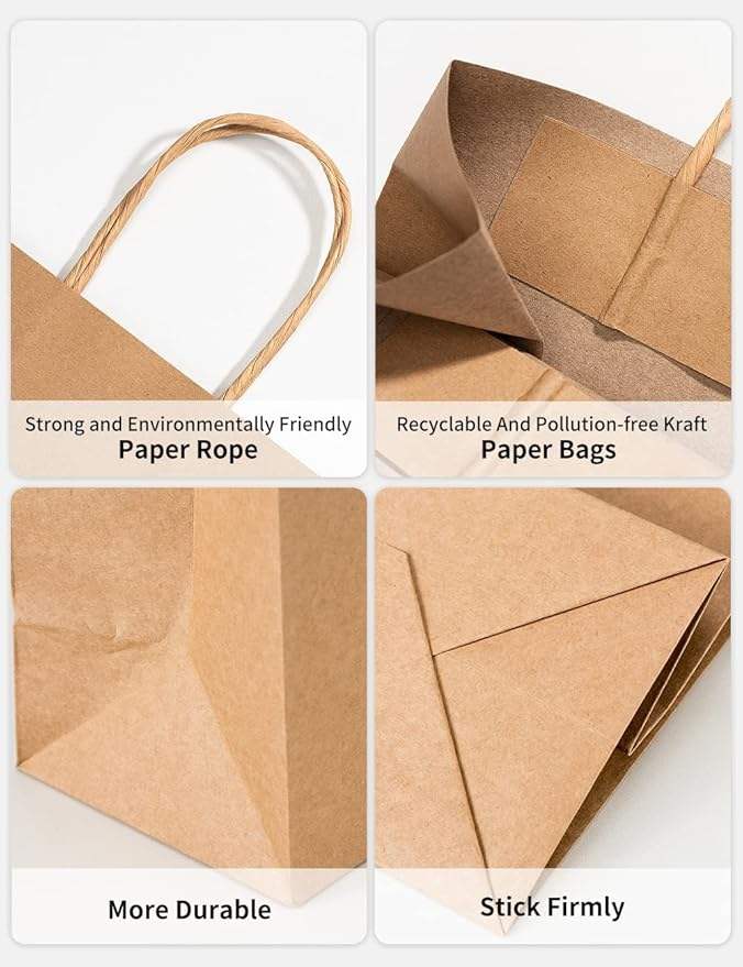 Brown Kraft Paper Bag, 5.9 "x3.2" X8.3 "Gift Bag, Mini Paper Bag, Gift Bag, Retail Bag