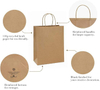 Kraft Paper Bag 100 Gift Bags, Merchandise Bags, Retail Bags, Party Bags, 100% Recycled Paper Bags Processed in Bulk
