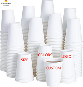 12-ounce Leak-proof Disposable Coffee Cup White Paper Cup Suitable for Both Cold and Hot Drinks